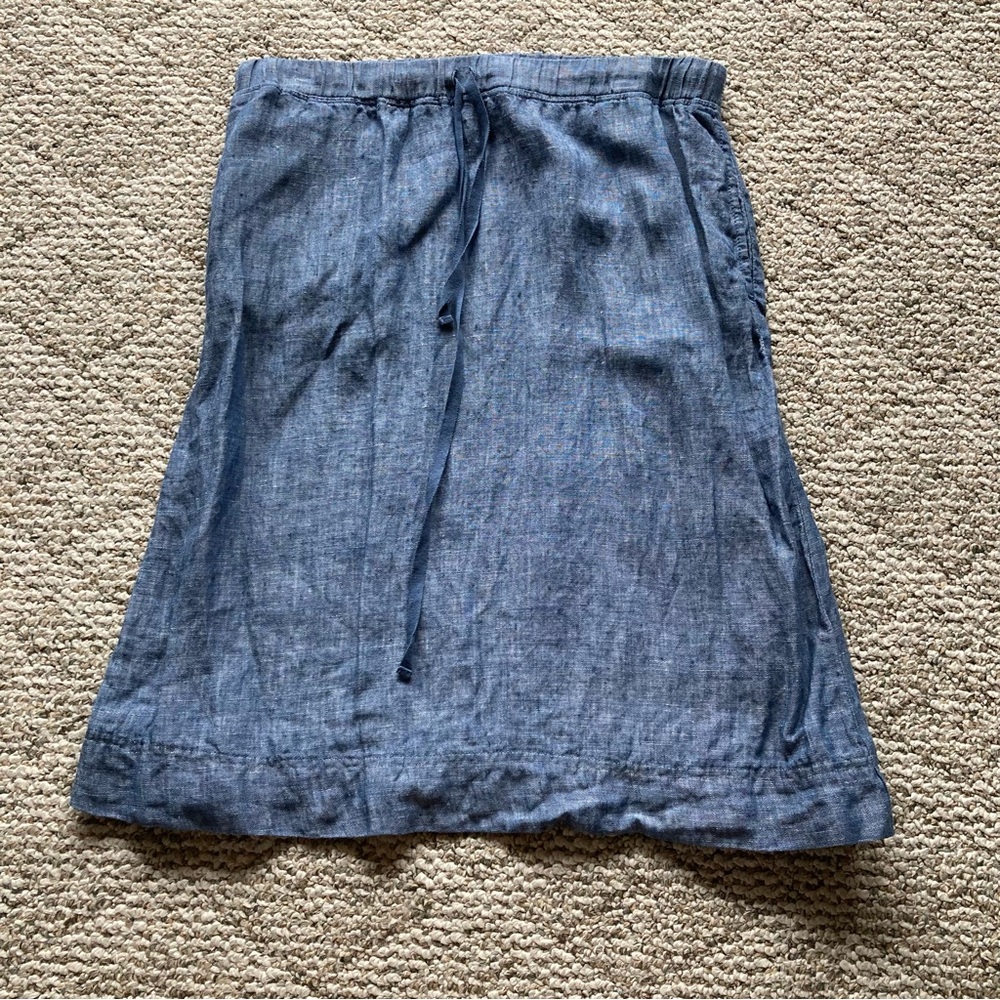 Max Studio Blue Midi Skirt